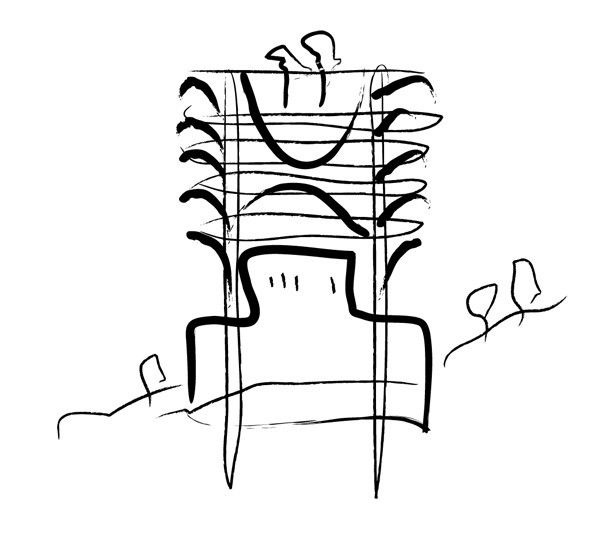 597x560 Concept Sketch For The New Stockholm Public Library