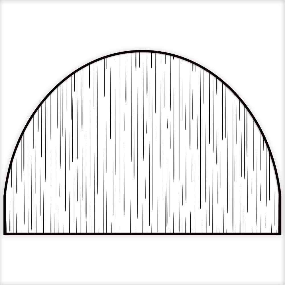 1000x1000 Semicircle Area Rug Comic Books Manga Vertical Dense