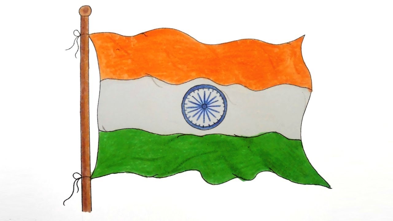 1280x720 How To Draw National Flag Of India Step