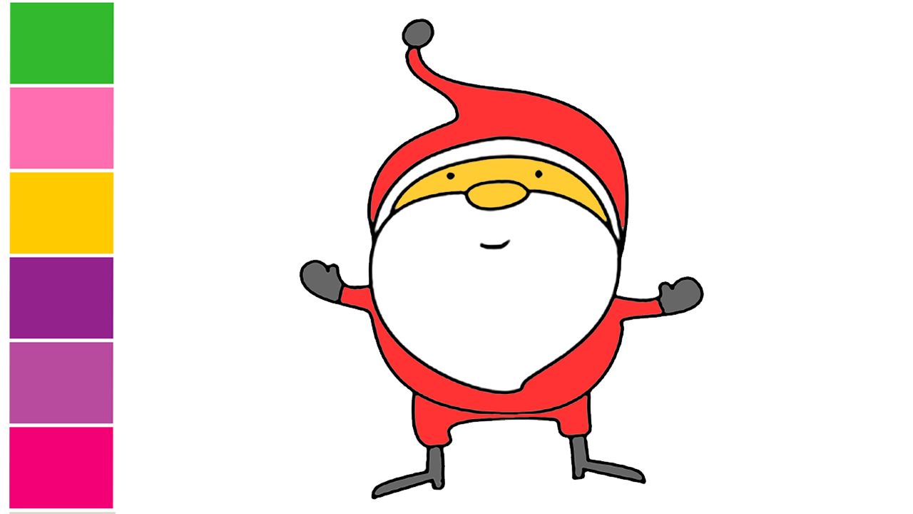 1280x720 Learn How To Draw Santa Claus Drawing For Children It's Very Easy