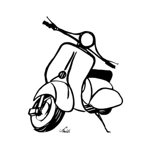 300x300 vespa drawing
