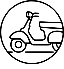 260x280 Scooter, Motorcycle, Drawing, Transparent Png Image Clipart Free