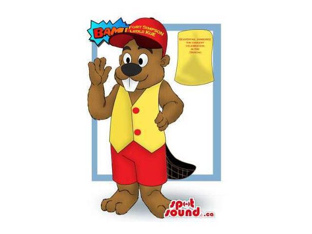 640x480 Brown Chipmunk In A Vest And Cap Plush Canadian Spotsound
