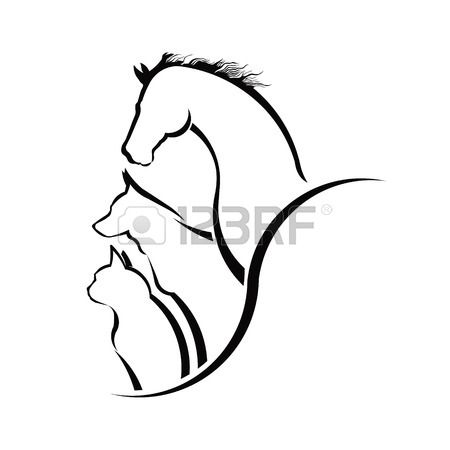 450x450 Veterinarian Care Horse,dog And Cat Together Friendly Pets