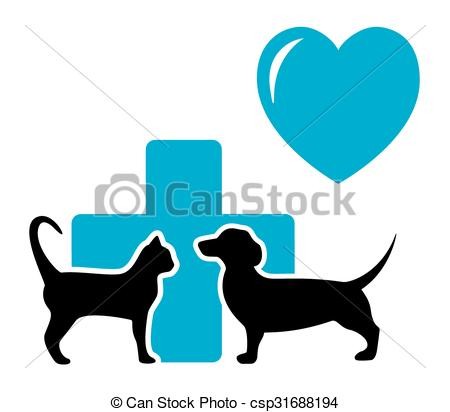 450x412 Veterinarian Symbol With Cat And Dog Drawing