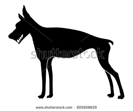 450x375 Vicious Dog Silhouette