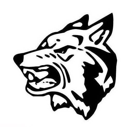 502x493 Vicious Black Dog Head Tattoo Design