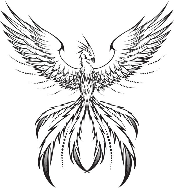 600x646 Phoenix Mosaic On Behance Sketches Phoenix Drawing, Phoenix