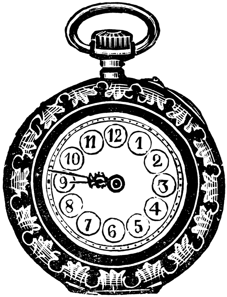 783x1024 Clock Drawing Victorian For Free Download