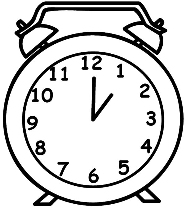 600x674 Clock Drawing Outline For Free Download