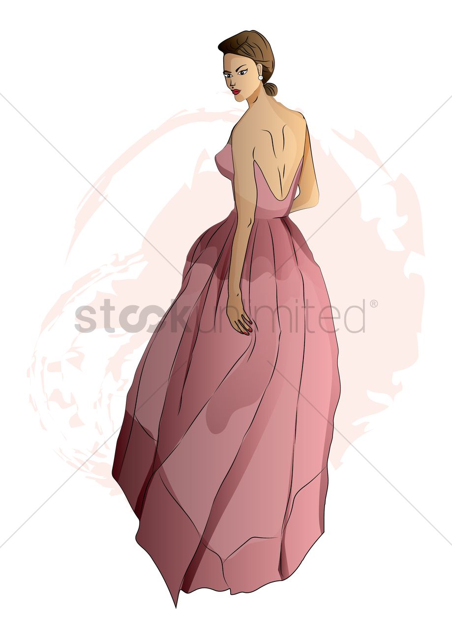 919x1300 Fashion Model Sketch Vector Image