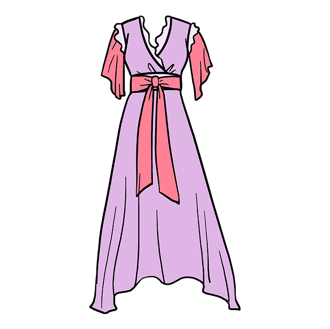 680x678 How To Draw A Dress