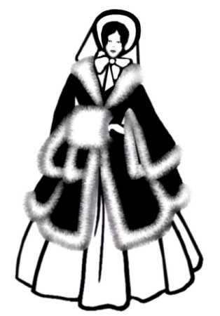 314x450 Line Drawing Of Victorian Pelisse Mantle Fashion History