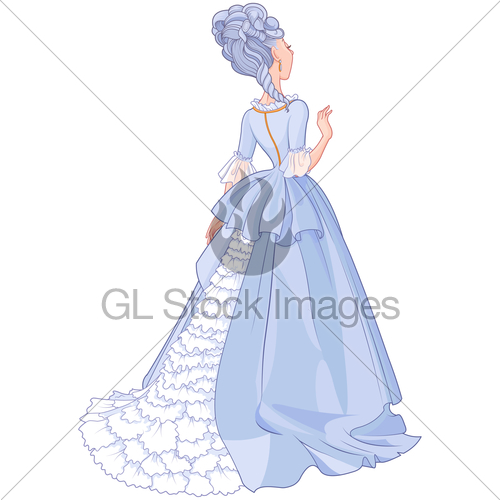 500x500 Lady In Beautiful Blue Dress Gl Stock Images