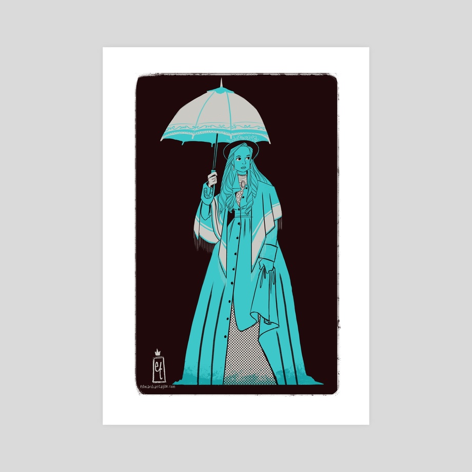 920x920 Victorian Lady Blue, An Art Print