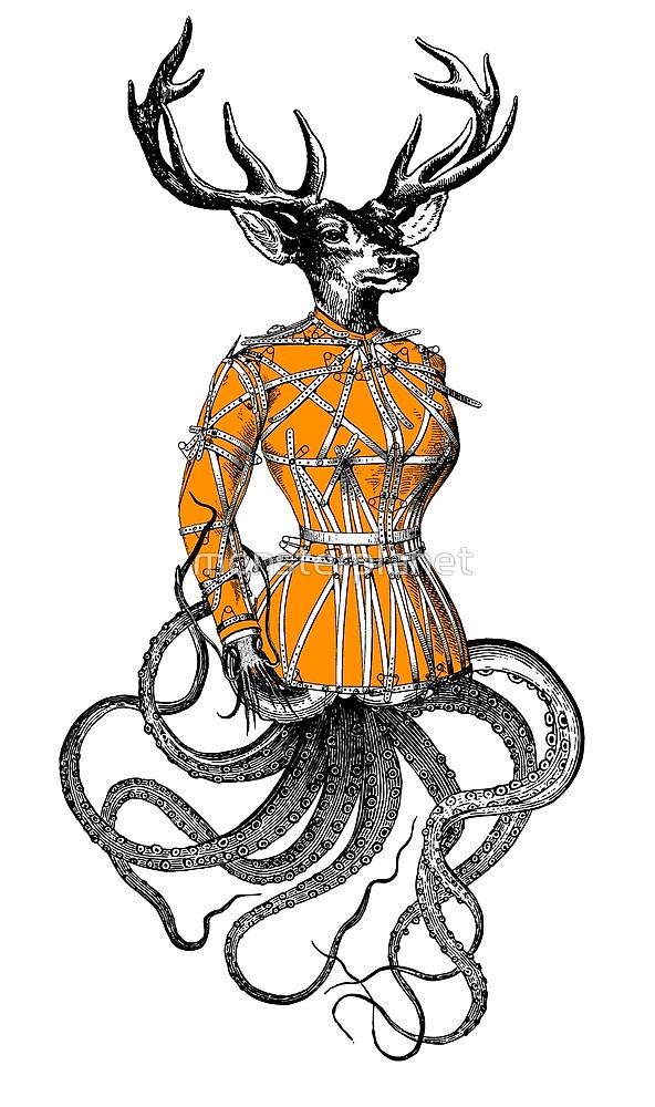592x1000 Victorian Deer Squid Lady