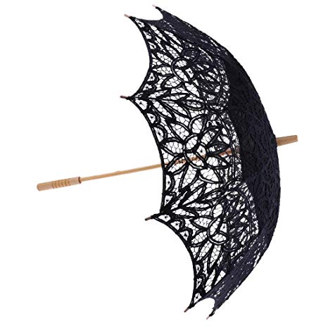 466x466 Wedding Lace Parasol Umbrella Victorian Lady Costume Accessory