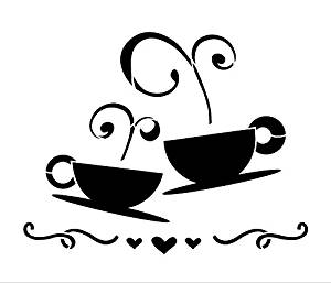 300x257 Tea Coffee Love Stencil