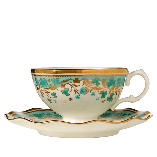 600x600 Cloverleaf Tea Cup Saucer