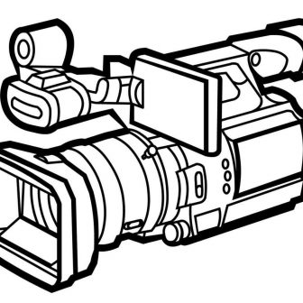 336x336 kamera canon drawing camera sketch outline easy old video chalk