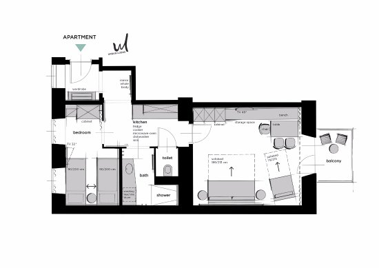 550x389 Floorplan Apartment