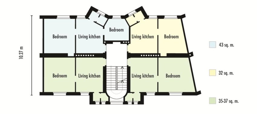 850x379 Re Drawing Of Professor Jodl Hof Apartment Types, Vienna