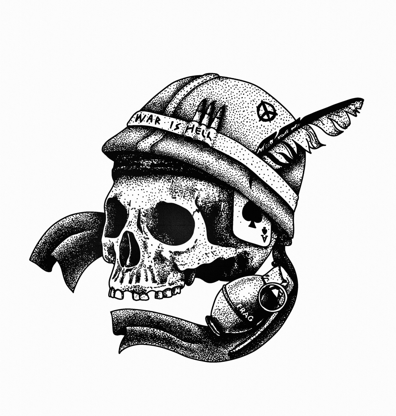 1280x1342 vietnam drawing skull smoking for free download