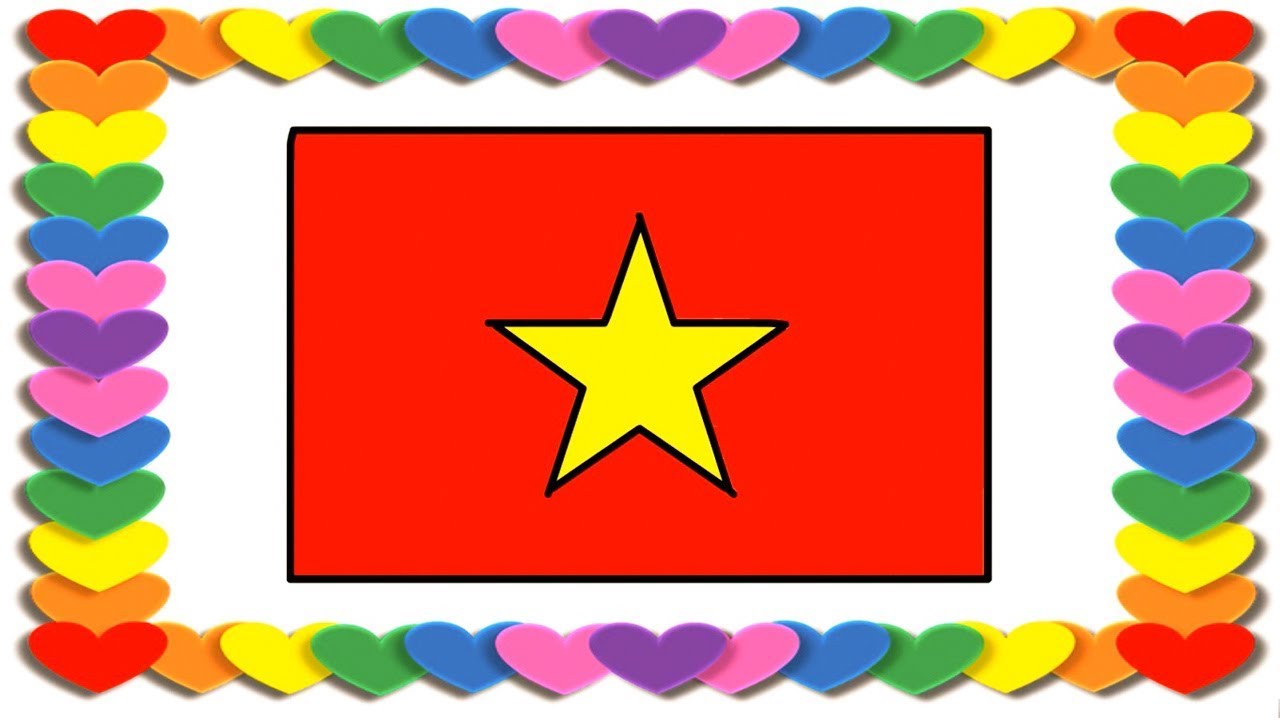 1280x720 vietnam flag drawing how to draw vietnamese flag coloring learn