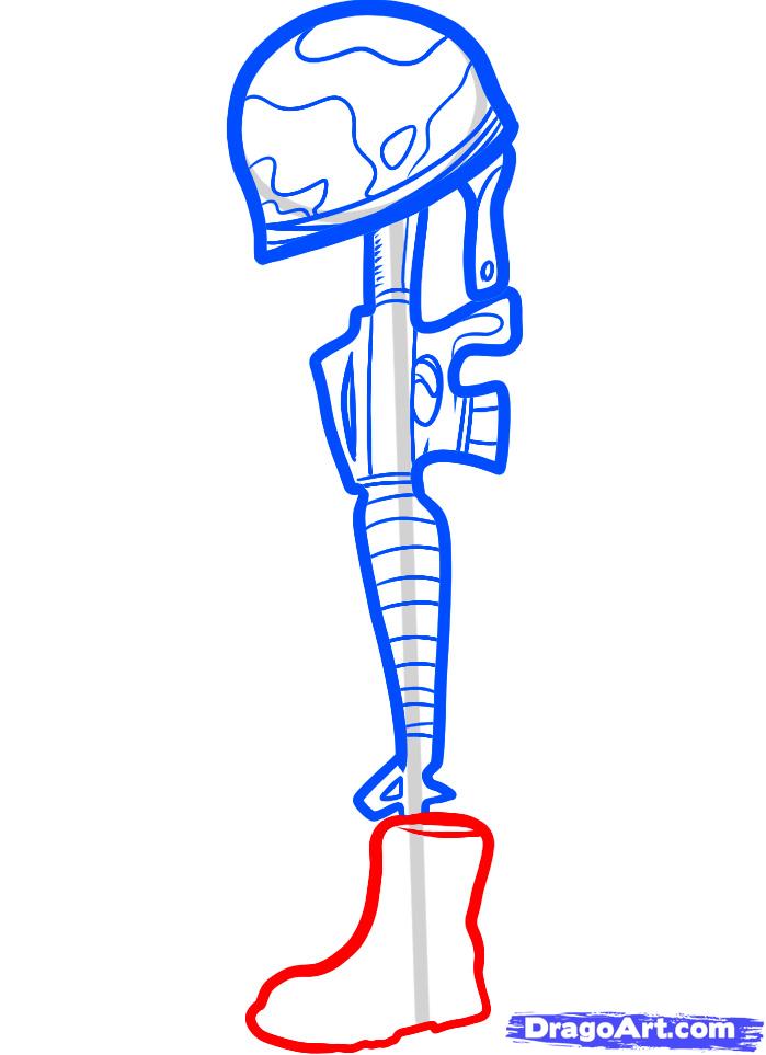 699x963 How To Draw A Battle Cross, Battlefield Cross, Step