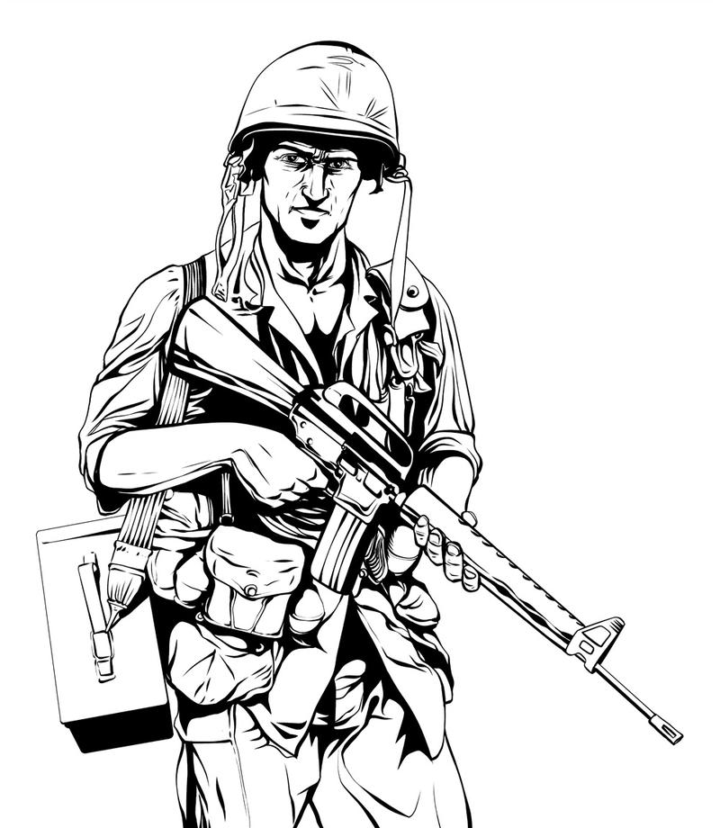 800x920 Vietnam War Soldier Inks
