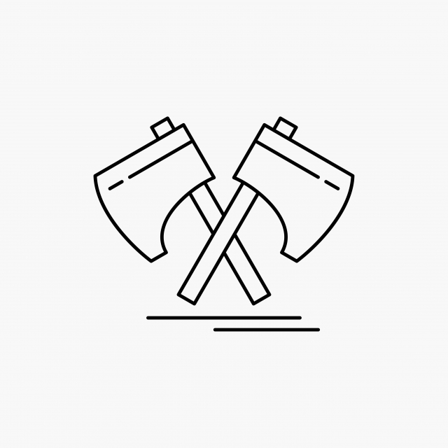 640x640 Axe,hatchet,tool,cutter,viking Line Icon Vector Isolated Il