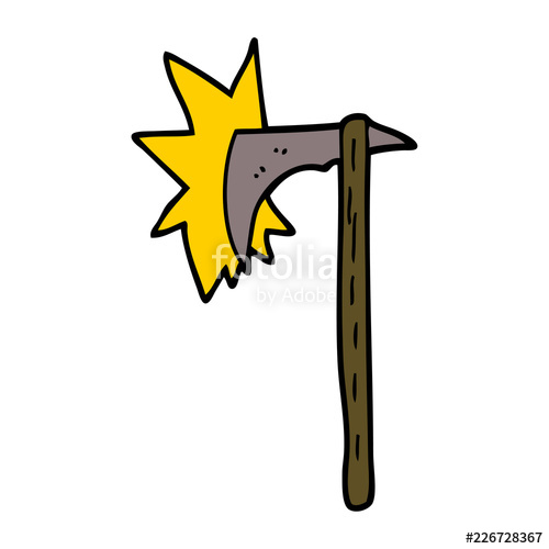 500x500 Cartoon Doodle Viking Axe Stock Image And Royalty Free Vector