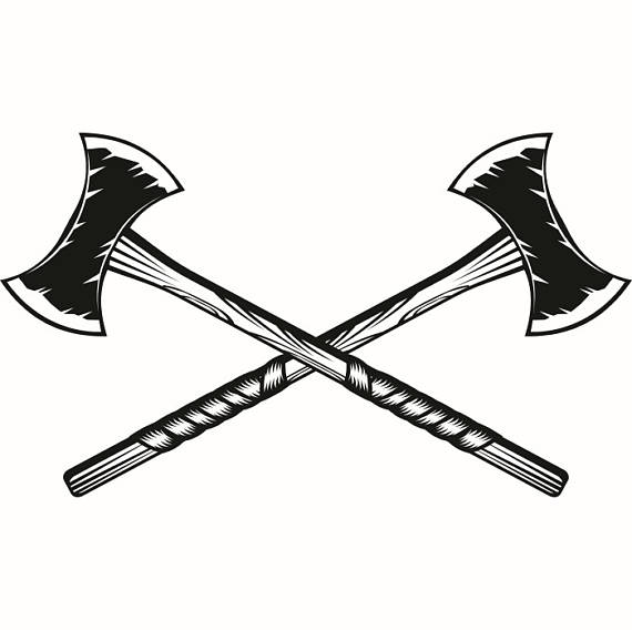 570x568 Axe Drawing Double Headed For Free Download