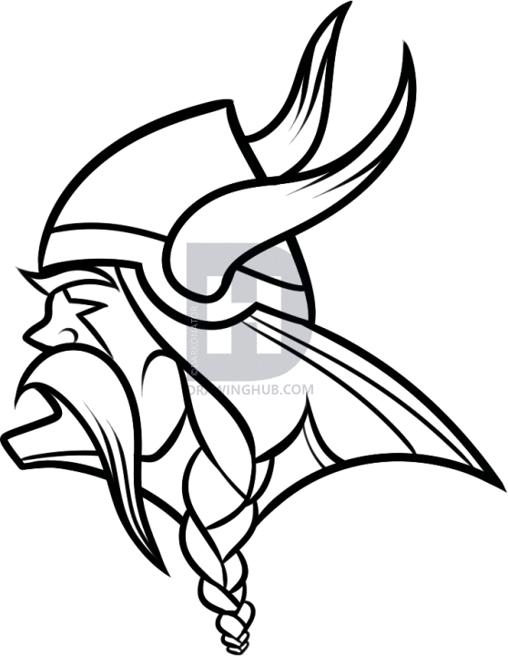 558x720 How To Draw The Minnesota Vikings, Step