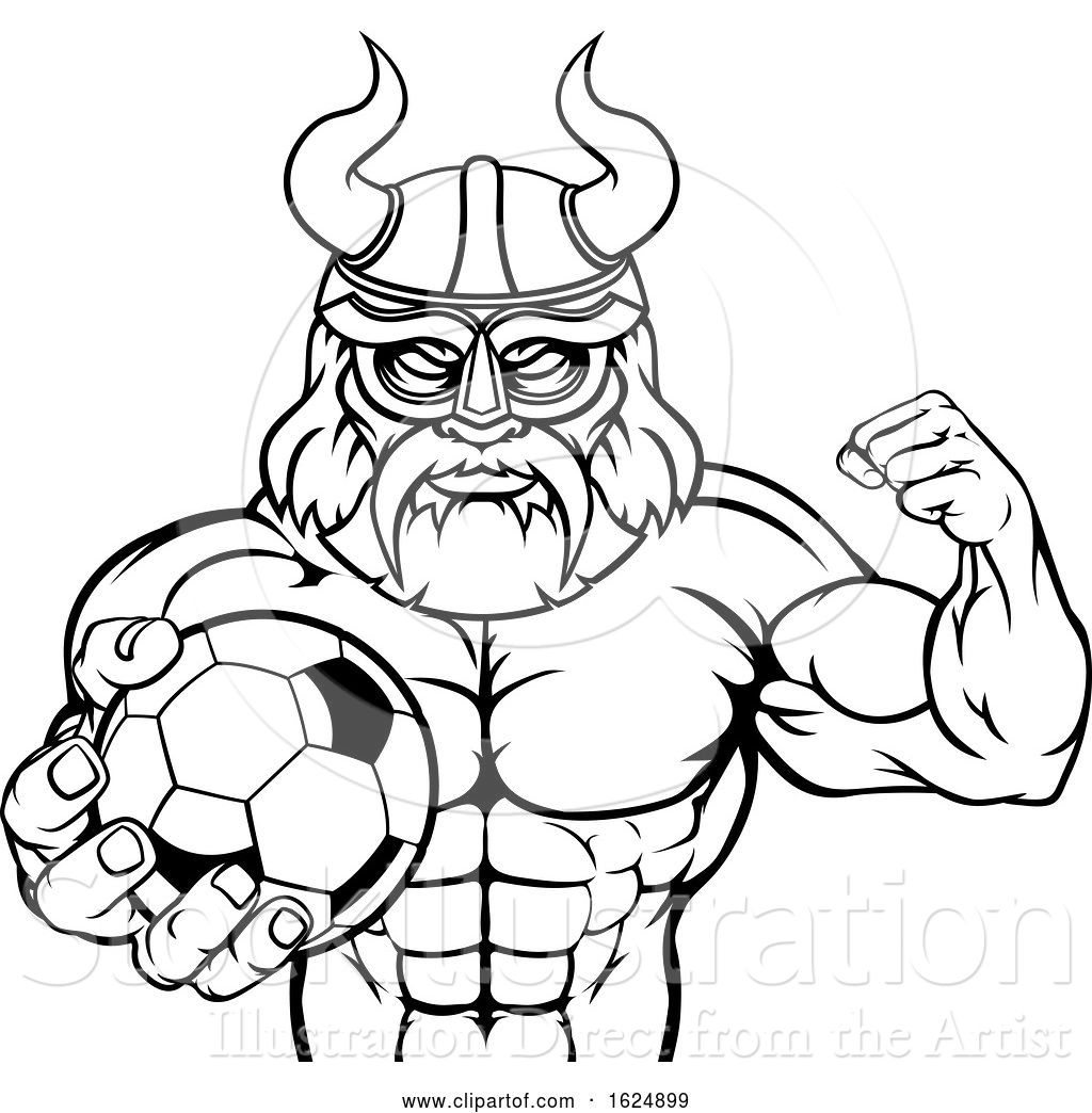1024x1044 Vector Illustration Of Viking Soccer Football Sports Mascot