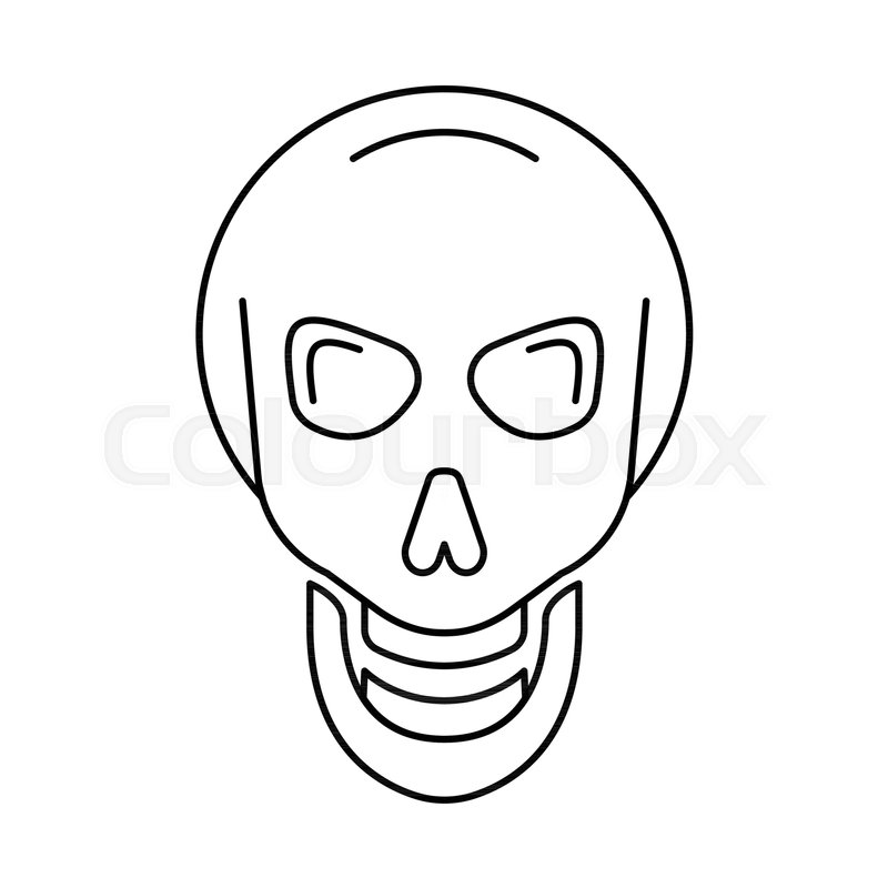 800x800 viking skull icon outline viking stock vector colourbox