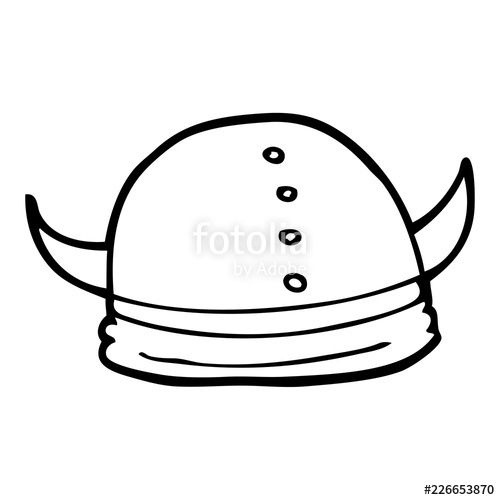 500x500 Line Drawing Cartoon Viking Helmet Stock Image And Royalty Free