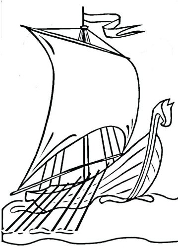 359x500 Coloring Pages Viking Ship Coloring