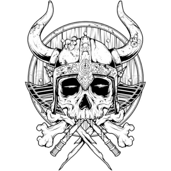 Viking Skull Drawing 