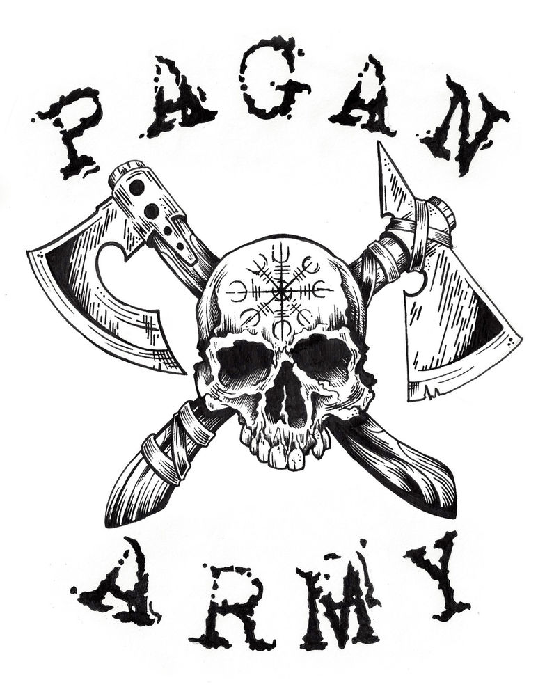 773x1000 Vanquish Viking Pagan Army Organic Cotton T Shirt