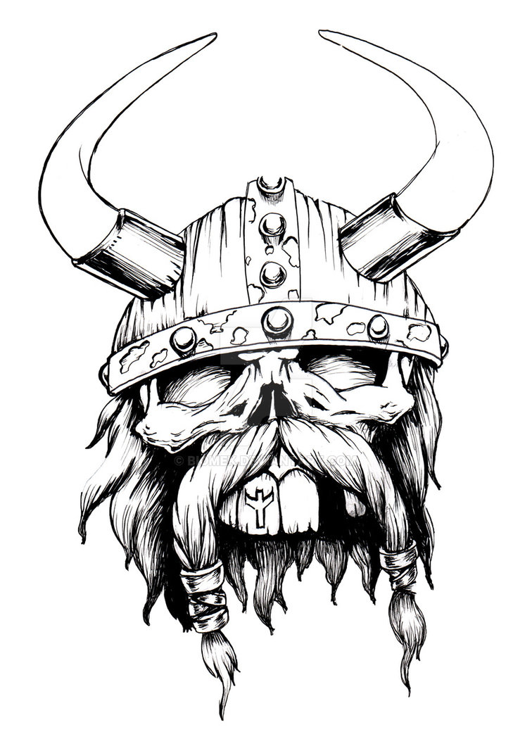 756x1057 Viking Skull