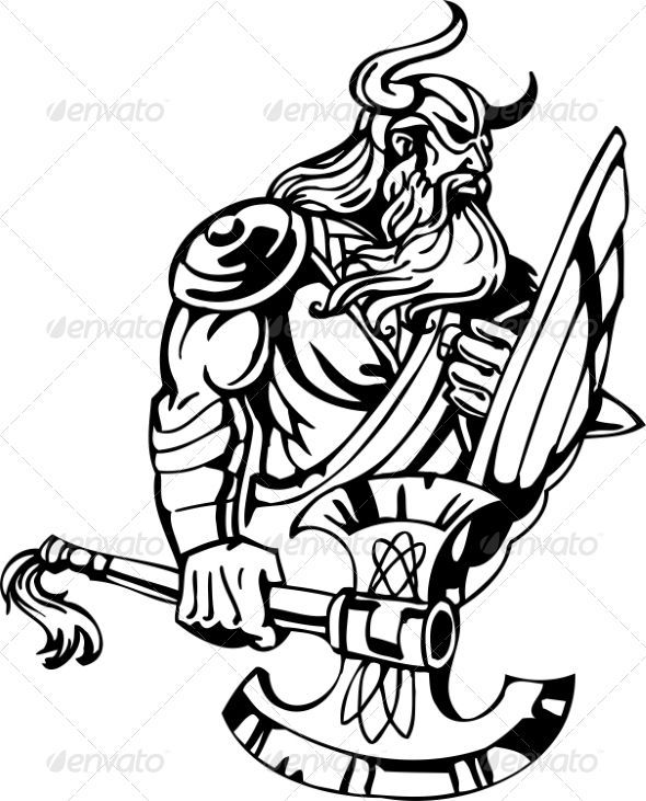 Viking Warrior Drawing