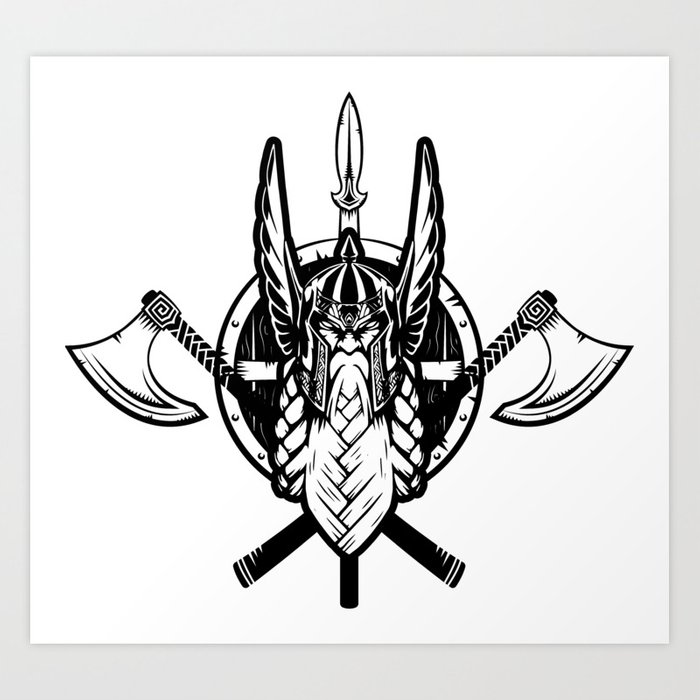 700x700 Viking Warrior Valhalla Odin Asgard Midgard Art Print