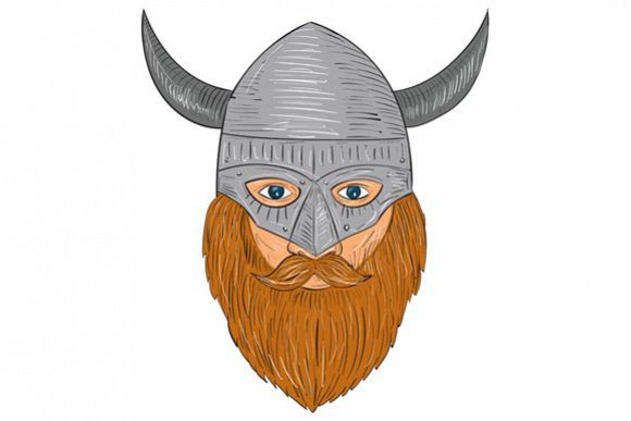 580x387 Viking Warrior Head Drawing