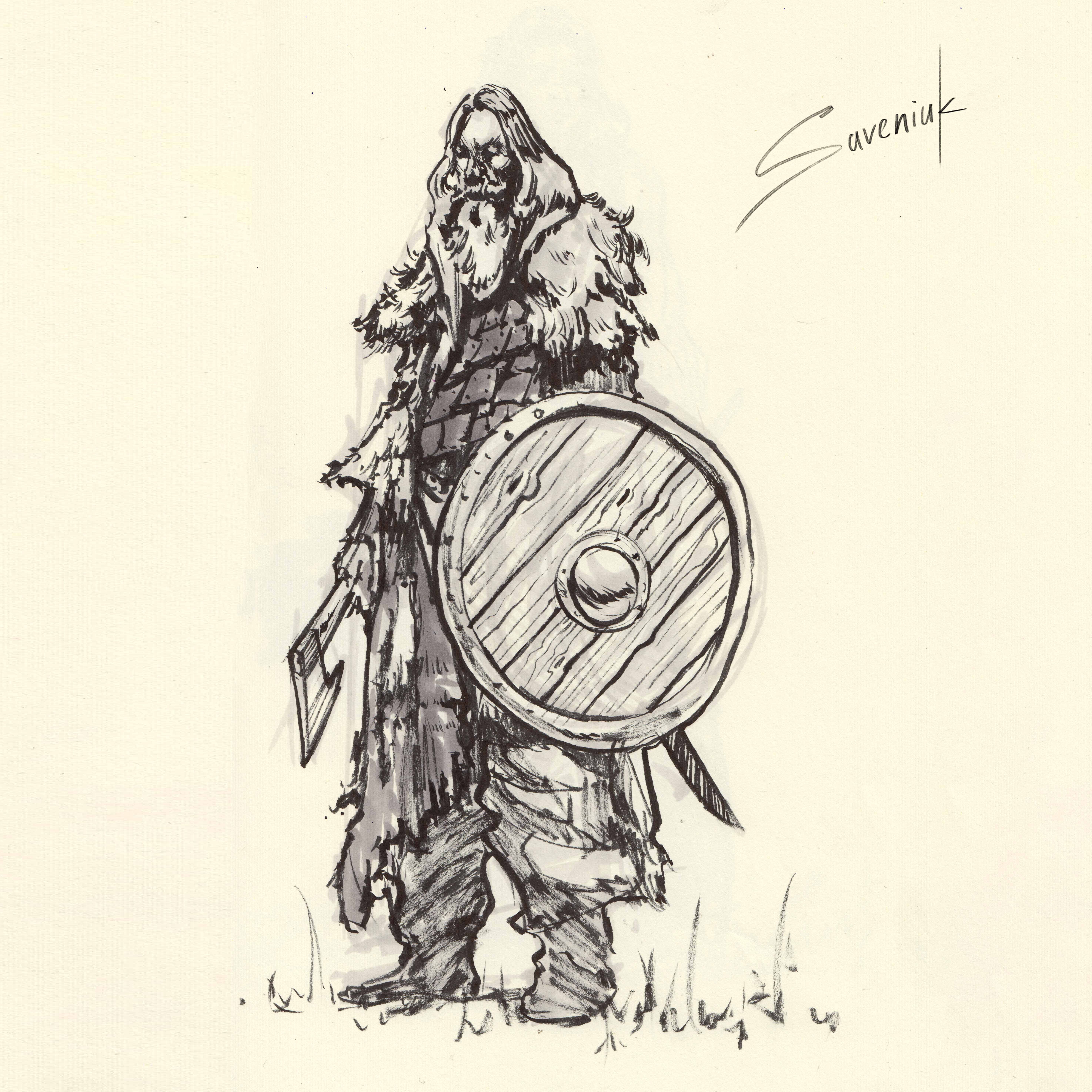 Viking Warrior Drawing | Free download on ClipArtMag