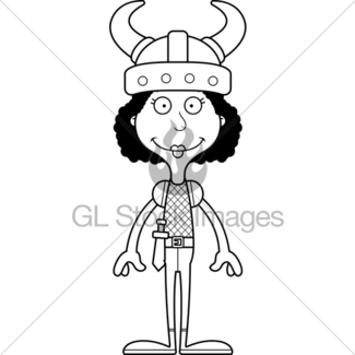 325x325 Cartoon Smiling Viking Woman Gl Stock Images