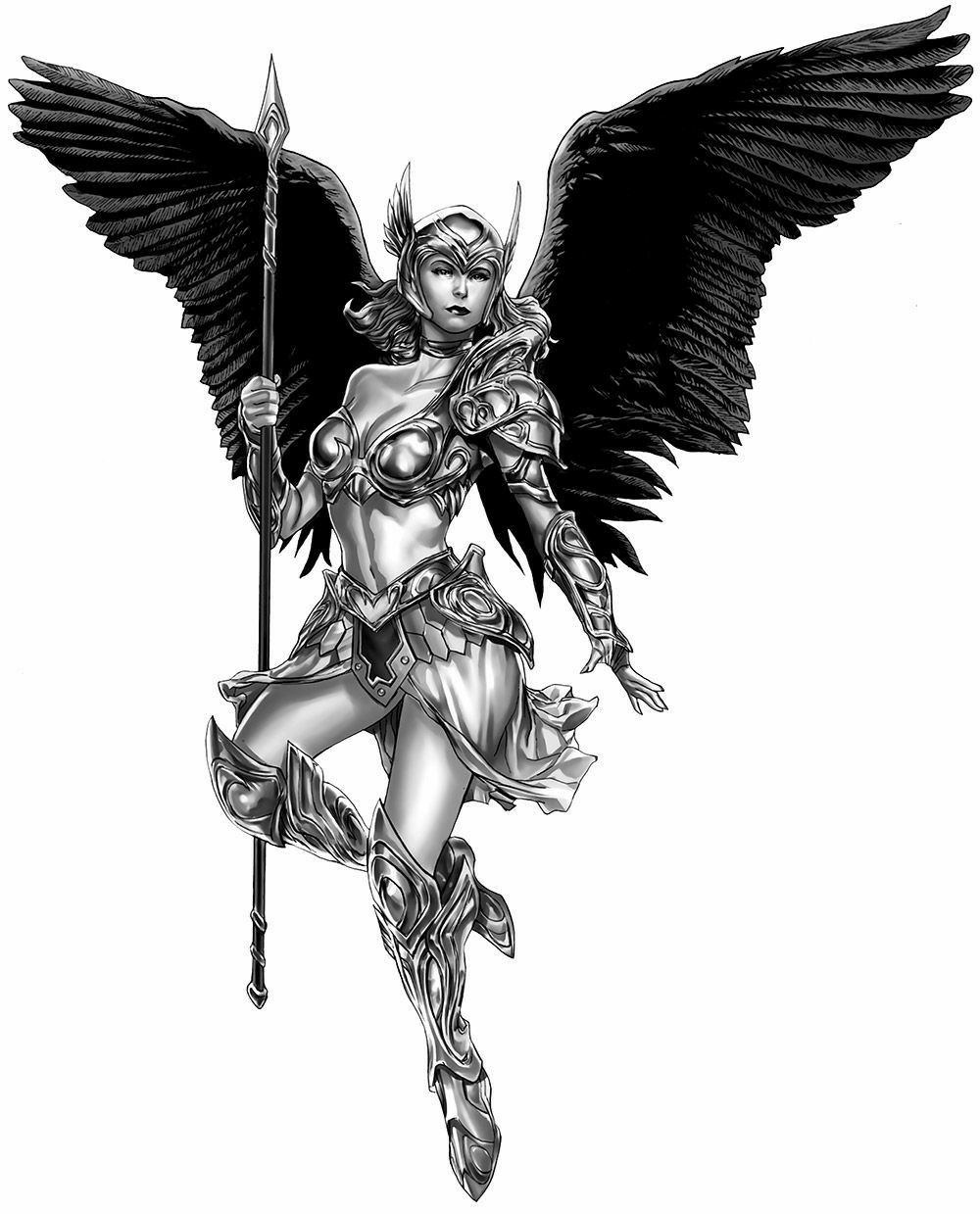 1000x1239 Hermosa Tattoo Idea Norse Tattoo, Viking Tattoos, Valkyrie Tattoo