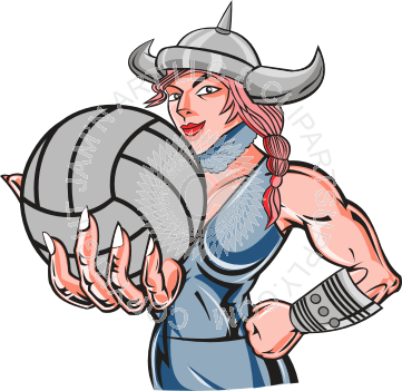 361x351 Viking Woman With Volleyball
