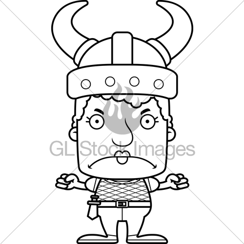 500x500 Cartoon Angry Viking Woman Gl Stock Images