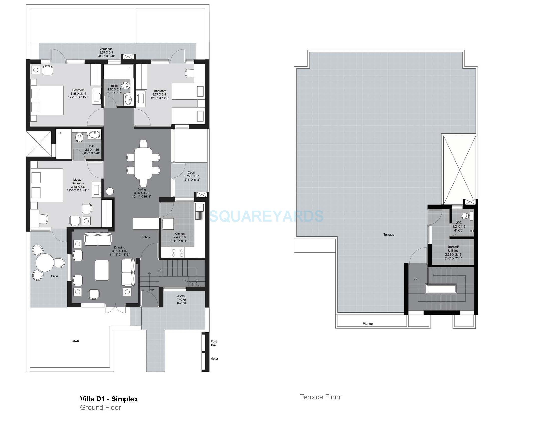 2128x1768 bhk sq ft villa for sale in unitech aspen greens